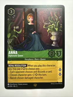 Anna - Diplomatic Queen 85/204 Shimmering Skies Cold Foil Disney Lorcana Card NM - Image 1