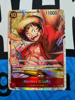 Monkey D Luffy ST10-006 SR Three Captains Holo Rare One Piece Card Game - Image 1