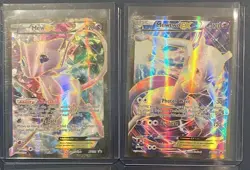 Pokemon TCG Mew-EX XY125/ Mewtwo-EX XY126 Card Full Art Holo, Sold Together - Image 1