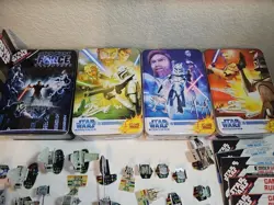 Star Wars PocketModel TCG. Over 120 Figures, 25 Cards, 4 Tins, 7 More Unpunched. - Image 2