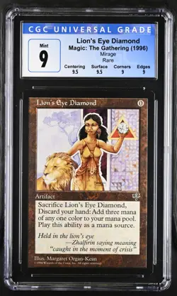 LION'S EYE DIAMOND Mirage Rare Reserved List CGC 9 Q++ MTG [Nostalgium] - Image 1
