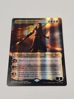 MTG Magic Foil Borderless Sarkhan Unbroken Mythic Edition War Of The Spark - Image 2