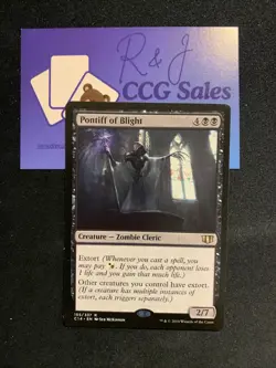 1x MTG Magic The Gathering TCG Pontiff of Blight - Rare - Commander - Near Mint - Image 1