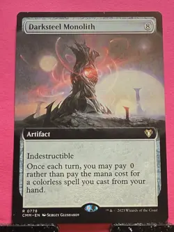 Darksteel Monolith (Extended Art) Commander Masters Regular - Image 1