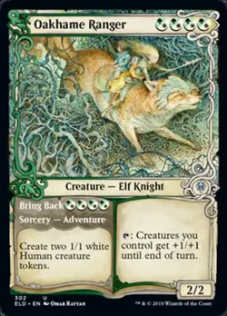 Oakhame Ranger x4 4x Showcase Throne of Eldraine NM MTG - Image 1