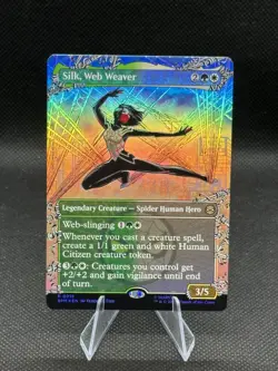 Magic The Gathering Spider-Man Silk, Web Weaver Extended Art Foil - Image 1