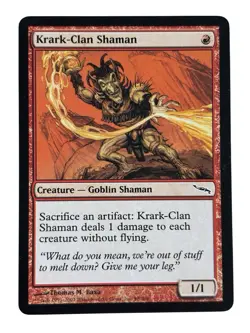 2003 Magic The Gathering Mirrodin Krark-Clan Shaman #98 Light Play LP - Image 1