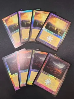 x8 - Plains 298 & 299 - MTG - Innistrad Remastered - NM Foil Retro - Image 1