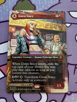 Gwen Stacy (0202) (Borderless) Marvel's Spider-Man Magic The Gathering Nm - Image 1
