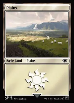 1x Plains (#262) - Foil NM Eng MTG - LOTR: Tales of Middle Earth - Image 1