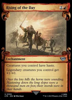 1x Rising of the Day - Silver Foil Show NM Eng MTG - LOTR: Tales of Middle Earth - Image 1
