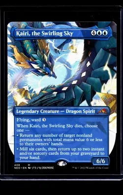 2022 MTG Magic The Gathering NEO Kamigawa Borderless #408 Kairi the Swirling Sky - Image 1