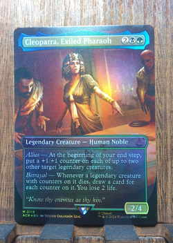 MTG❤ Cleopatra, Exiled Pharaoh (Borderless FOIL Mythic) Near Mint PACK FRESH! - Image 2