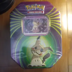 Pokemon TCG Tin mimikyu 3 Booster Packs Foil Card Exclusive Rare New Sealed - Image 1