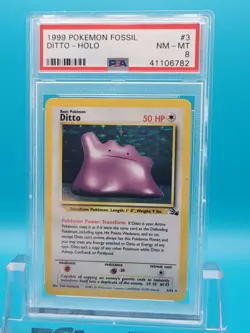 1999 Pokemon Fossil Holo: DITTO #3: PSA 8 - Image 1