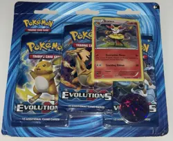 Pokemon XY Evolutions Booster Braixen 3-Pack Blister - Factory Sealed - Image 1
