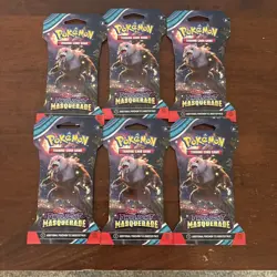 Pokemon TCG Twilight Masquerade Sleeved Booster Pack Lot Of 6 - Image 1