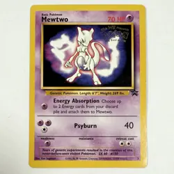 Pokemon Mewtwo Promo #3 - Kids WB Movie 1999 - WOTC Black Star - LP - Image 1