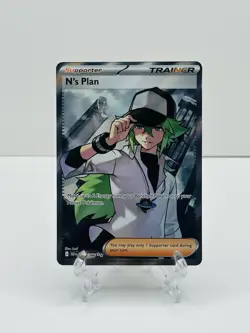 🔥Pokemon TCG-N's Plan-163/086-Sv: Black Bolt-Full Art-Holo-M/NM!🔥 - Image 1