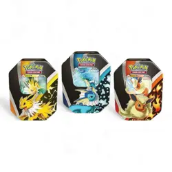 Pokemon TCG Eevee Evolutions Tins (Set of 3) - Vaporeon, Jolteon, Flareon - Image 1