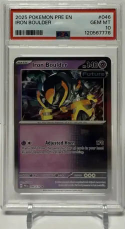 Pokemon SV Prismatic Evolutions 046/131 Iron Boulder PSA 10 - Image 1