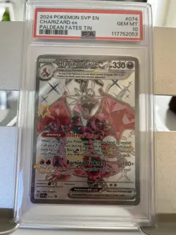 PSA 10 ❤‍🔥Charizard EX Black Star Promo 074 Paldean Fates English Pokemon TCG - Image 1