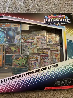 Pokemon Prismatic Evolutions Premium Collection Lucario Ex & Tyranitar Ex Sealed - Image 3