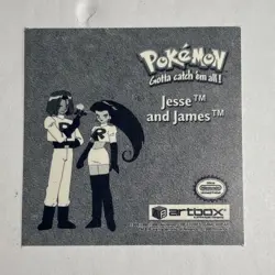 1999 Pokemon ArtBox Stickers Series 1 Prism Holo Pr06 Jesse & James NM - Image 2