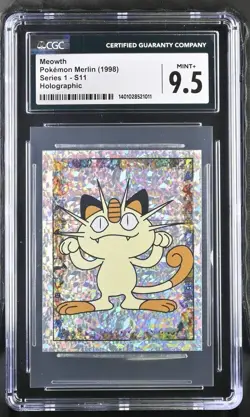 Pokemon Meowth S11 Holo Merlin Series 1 - CGC 9.5 - Image 1