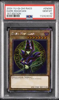 2024 YU-GI-OH! RA03-QUARTER CENTURY BONANZA 1ST ED #EN080 DARK MAGICIAN PSA 10 - Image 1