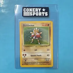 Hitmonchan Holo Rare Pokemon Card 7/102 Original Base Set, WOTC 1999 TCG - Image 1