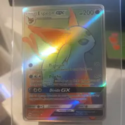 Espeon GX 152/149 - Rainbow Secret Rare - Sun & Moon Base Pokemon Card NM - Image 1