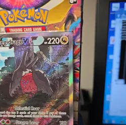 Regidrago V 184/195 Silver Tempest Alt Art Ultra Rare Holo Pokemon Card NM - Image 3