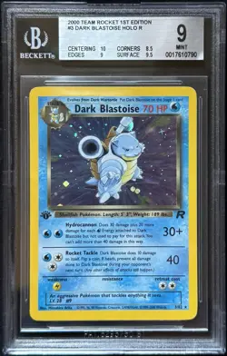 DARK BLASTOISE 1st Edition BGS 9 Team Rocket HOLO Pokemon Card #3! - Image 1