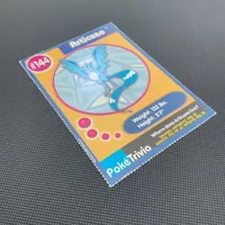 Articuno 144 Pokemon Burger King PokeTrivia Trading Card - Image 3