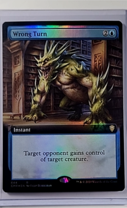 MTG Magic the Gathering CMR Commander Legends Foil Extended Art #644 Wrong Turn - Image 1