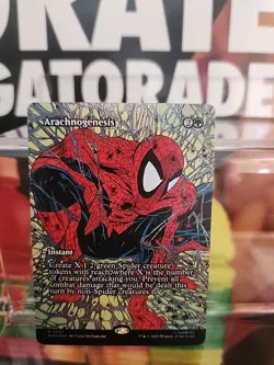 1 x Arachnogenesis - Foil - Borderless - Marvel Universe - NM-Mint - MTG - Image 1