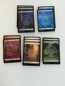 Marvel's Spider-Man Full Art Basic Land (FOIL) Set MTG SPM Magic set of 12 - Image 1