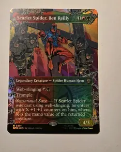 Scarlet Spider, Ben Reilly (Borderless) 0214 Marvel's Spider-Man Foil MTG M/NM - Image 1