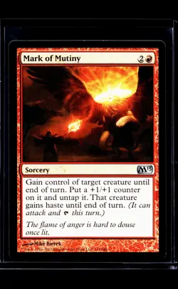 2013 MTG Magic the Gathering M13 Magic 2013 #141 Mark of Mutiny LP - Image 1