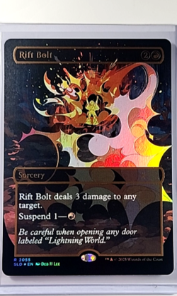 2025 MTG Magic the Gathering SLD Secret Lair Drop Raised Foil #2055 Rift Bolt - Image 1
