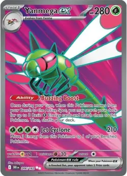 Pokemon Yanmega ex - 206 NM 1st Edition Normal SV10: Destined Rivals - Image 1