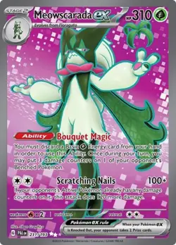 Pokemon Meowscarada ex - 231 NM 1st Edition Normal SV02: Paldea Evolved - Image 1