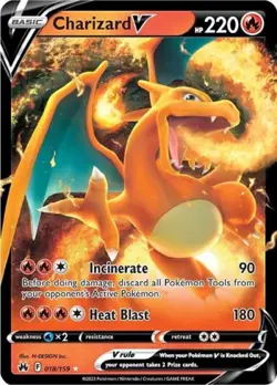 Pokemon Charizard V NM 1st Edition Normal Crown Zenith - Image 1