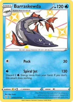 Pokemon Barraskewda NM 1st Edition Normal Shining Fates: Shiny Vault - Image 1