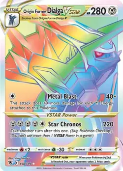Pokemon Origin Forme Dialga VSTAR - 198/189 (Secret) NM 1st Edition Normal - Image 1