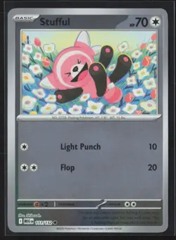 111/132 Stufful - ME01 Mega Evolution Reverse Holo NM Pokemon - Image 1