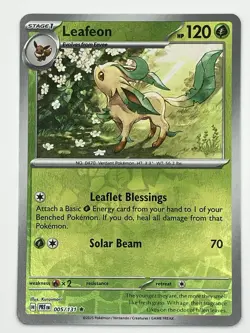 Leafeon - 005/131 Rare Reverse Holo NM Pokemon SV: Prismatic Evolutions - Image 1