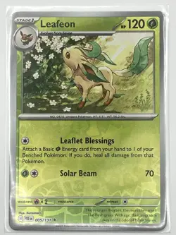 Leafeon - 005/131 Rare Reverse Holo NM Pokemon SV: Prismatic Evolutions - Image 3
