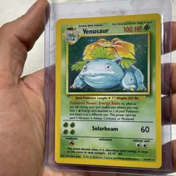 Venusaur Holo 15/102 NM- Base Set 2000 Pokemon TCG Rare Pokemon Vintage WOTC Vtg - Image 2